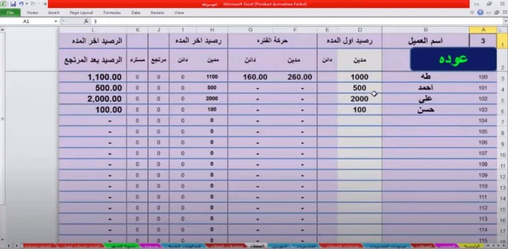 تحميل برنامج محاسبة مجاني Excel مجانا اكاديمية مجتهد